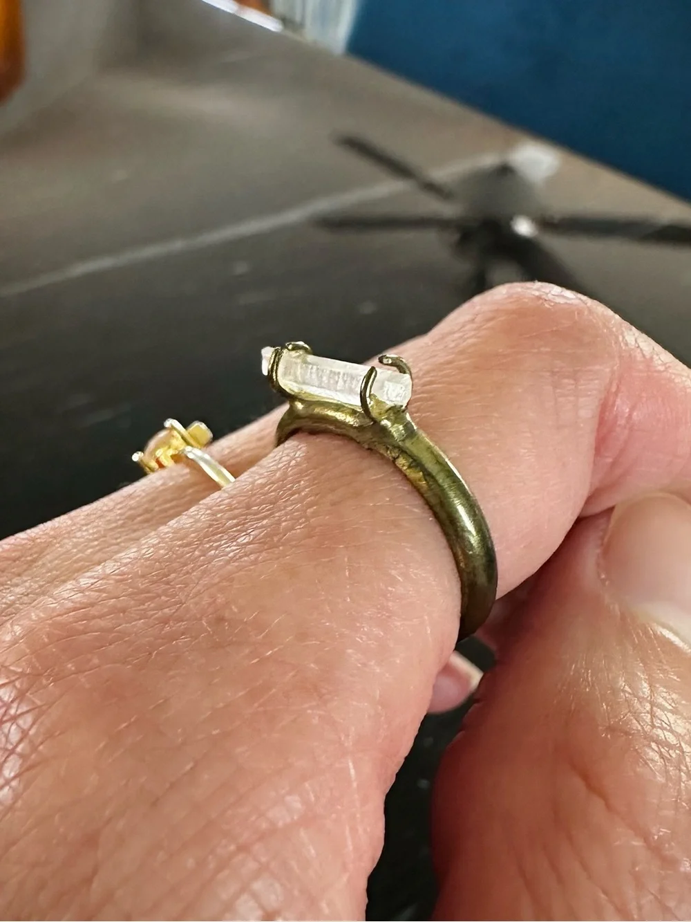 Sorrelli Gold-tone Ring with Clear Crystal Accent
